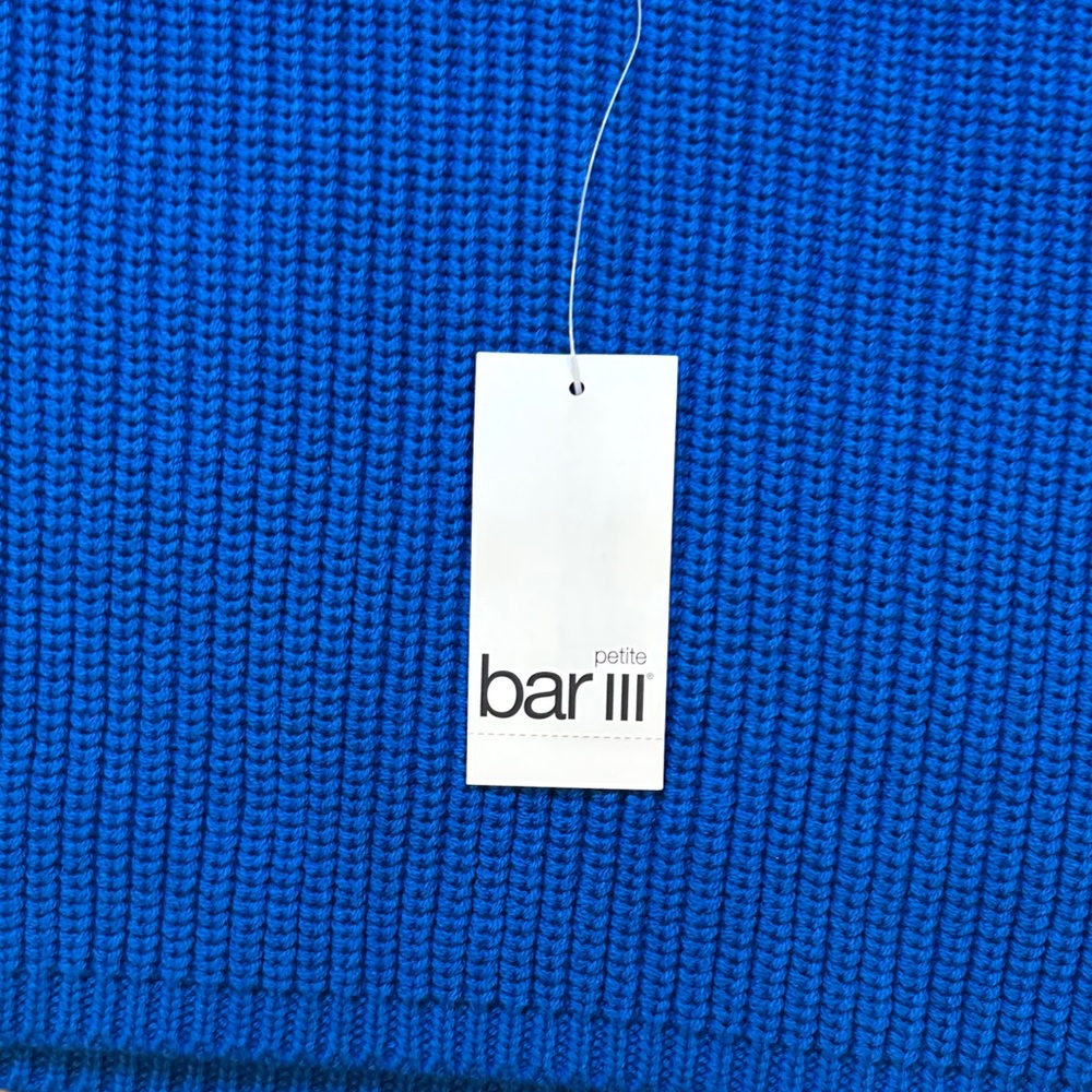 Bar III Vibrant Blue Crew Neck Sweater - Picture 7 of 7